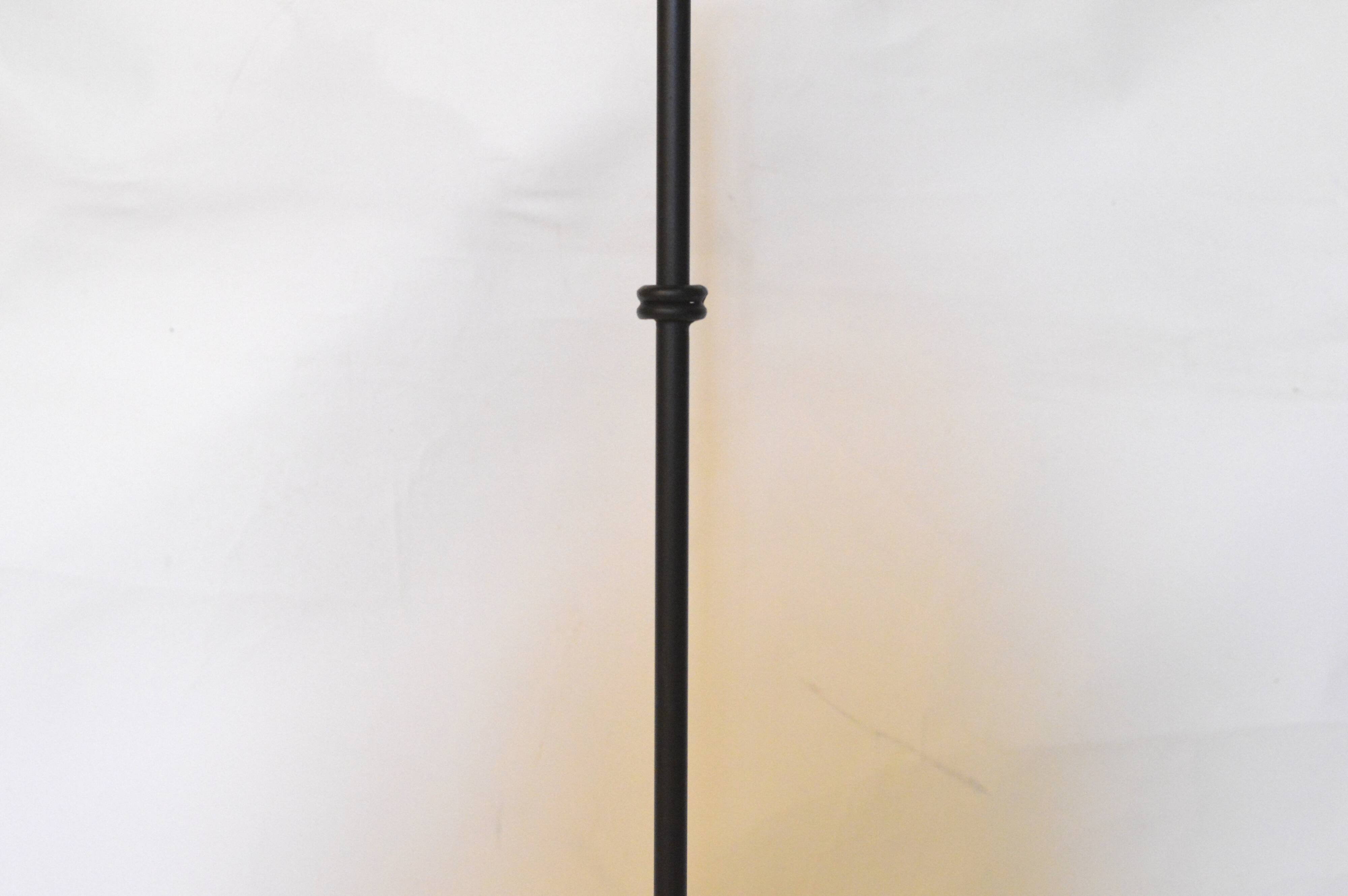 Brutalist iron candlestick, 1950s