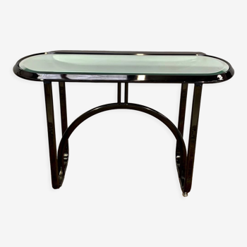 Console miroir et acier chromé design italie 1960