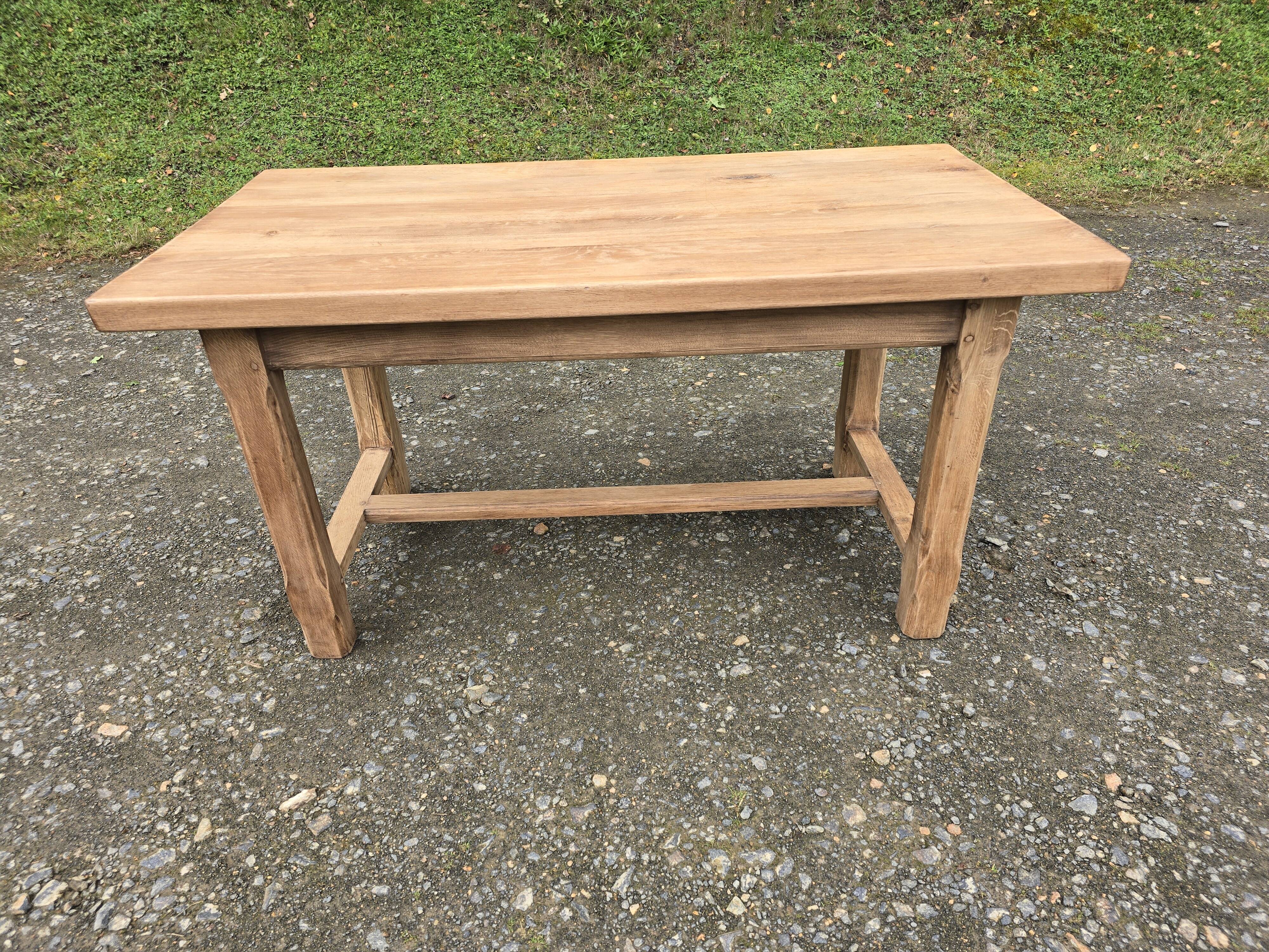 Vintage solid oak farmhouse table