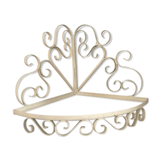 Wrought iron corner shelf
