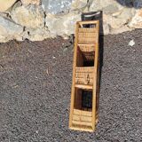 Rattan shelf 46 cm high with 3 floors vintage