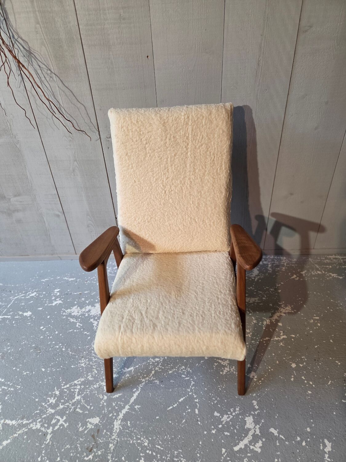 Faux fur armchair