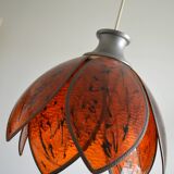 Chandelier pendant lamp in the shape of an artichoke design from the 70s