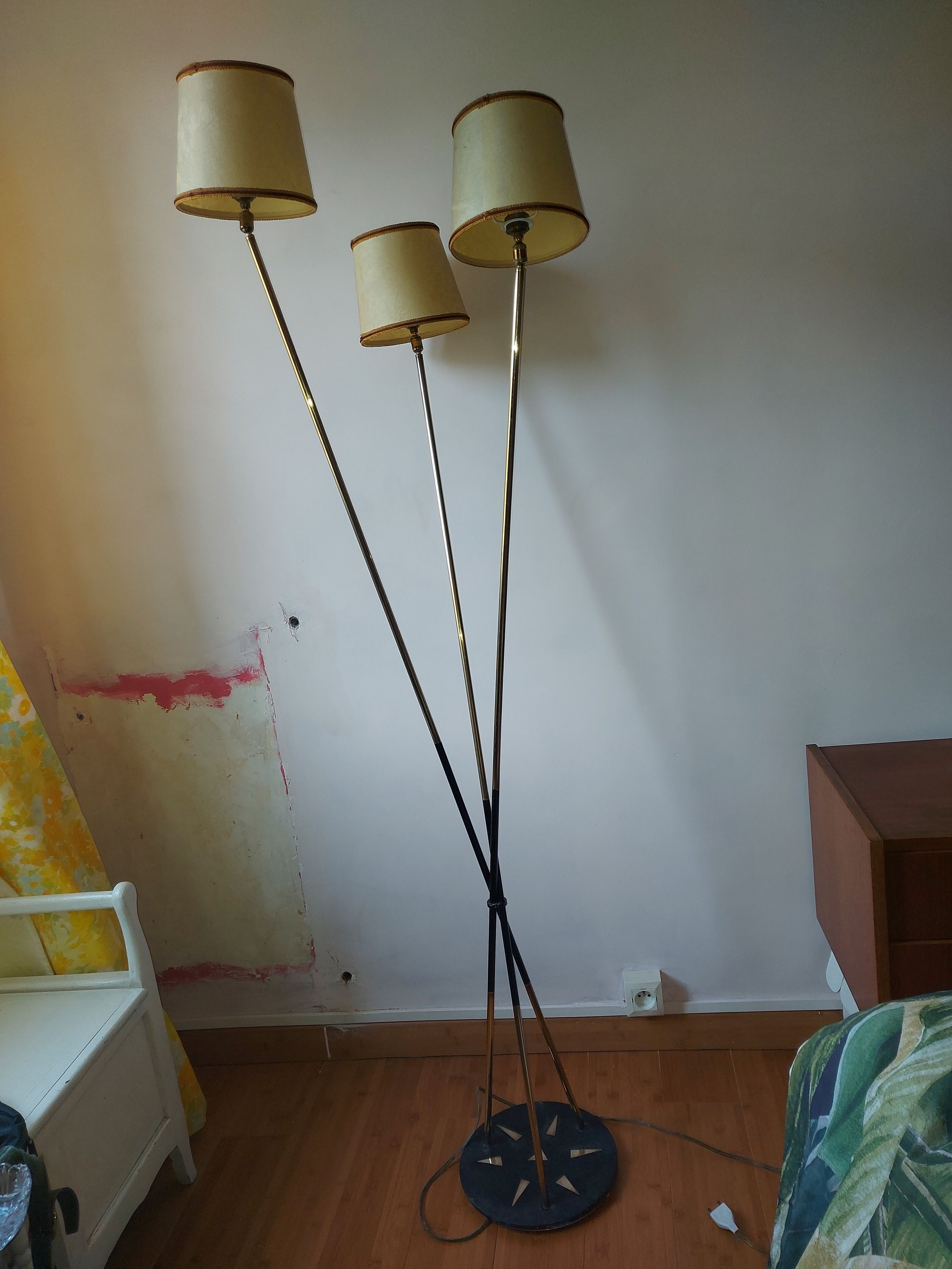 Arlus 3-Light Brass Designer Floor Lamp