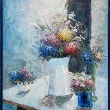 Table HST/P "Bouquet of light" signed Kenwick school of the twentieth century