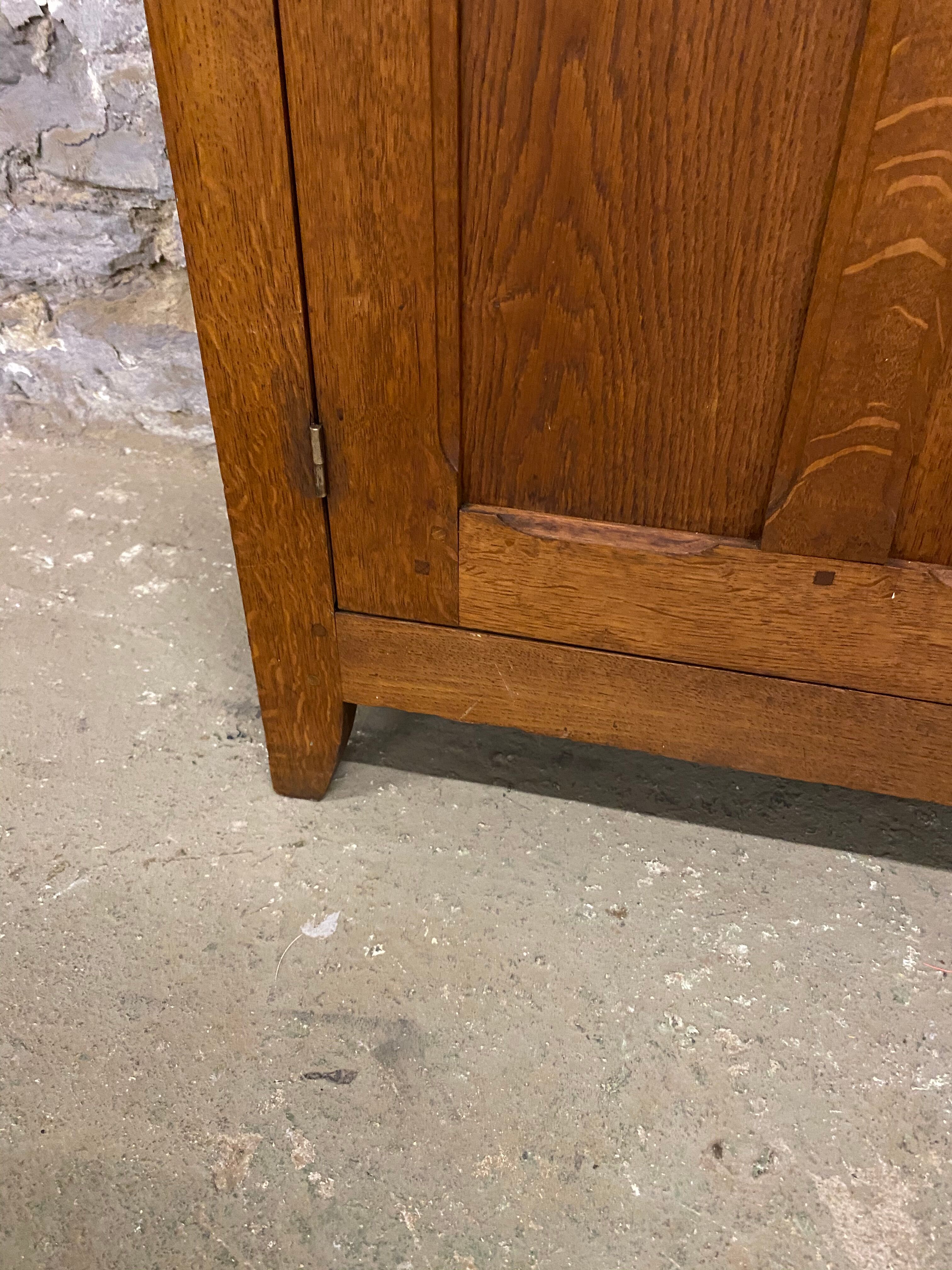 Parisian cabinet vintage solid oak