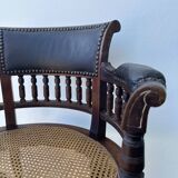 Napoleon III office chair in solid wood