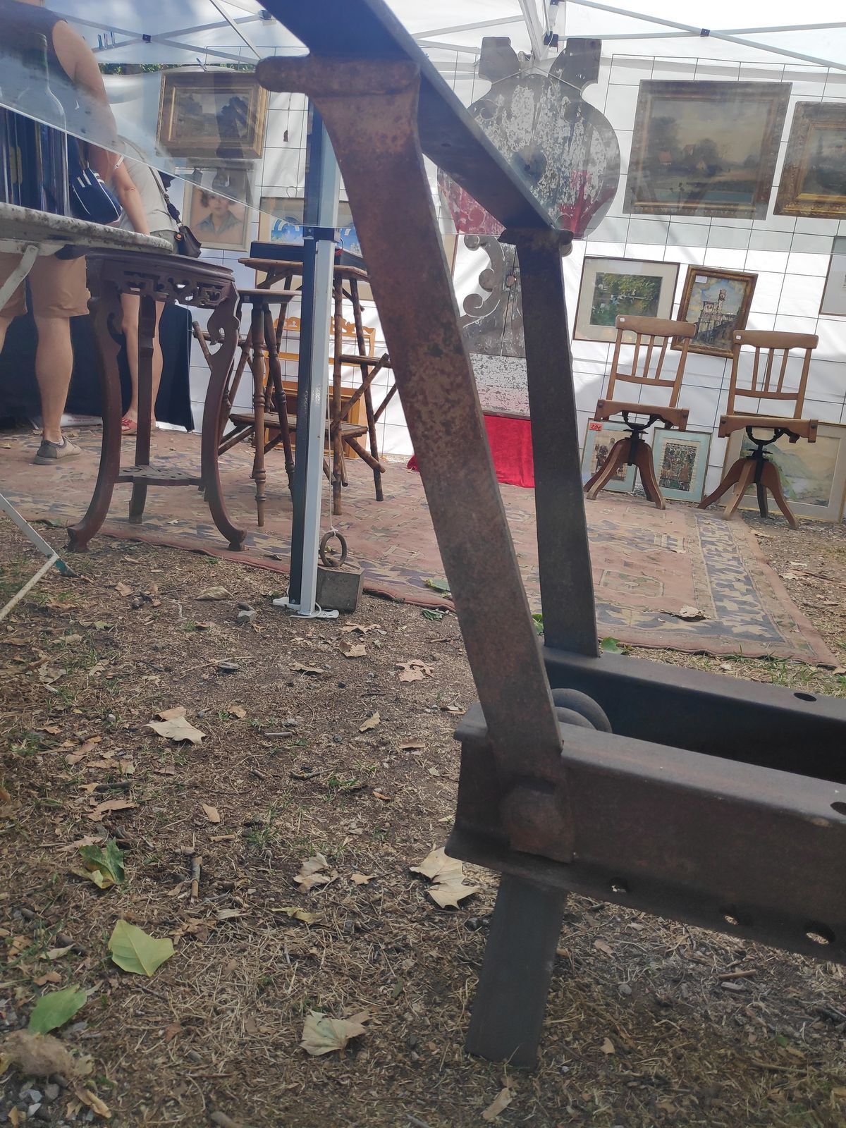 Table industrielle fer et verre 200 x 900 cm