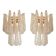 Murano Glass Gold Wall Sconces by Simoeng, Set of 2