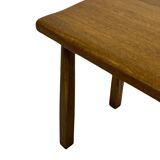 Vintage Set of 3 brutalist oak side or nesting tables 1970s