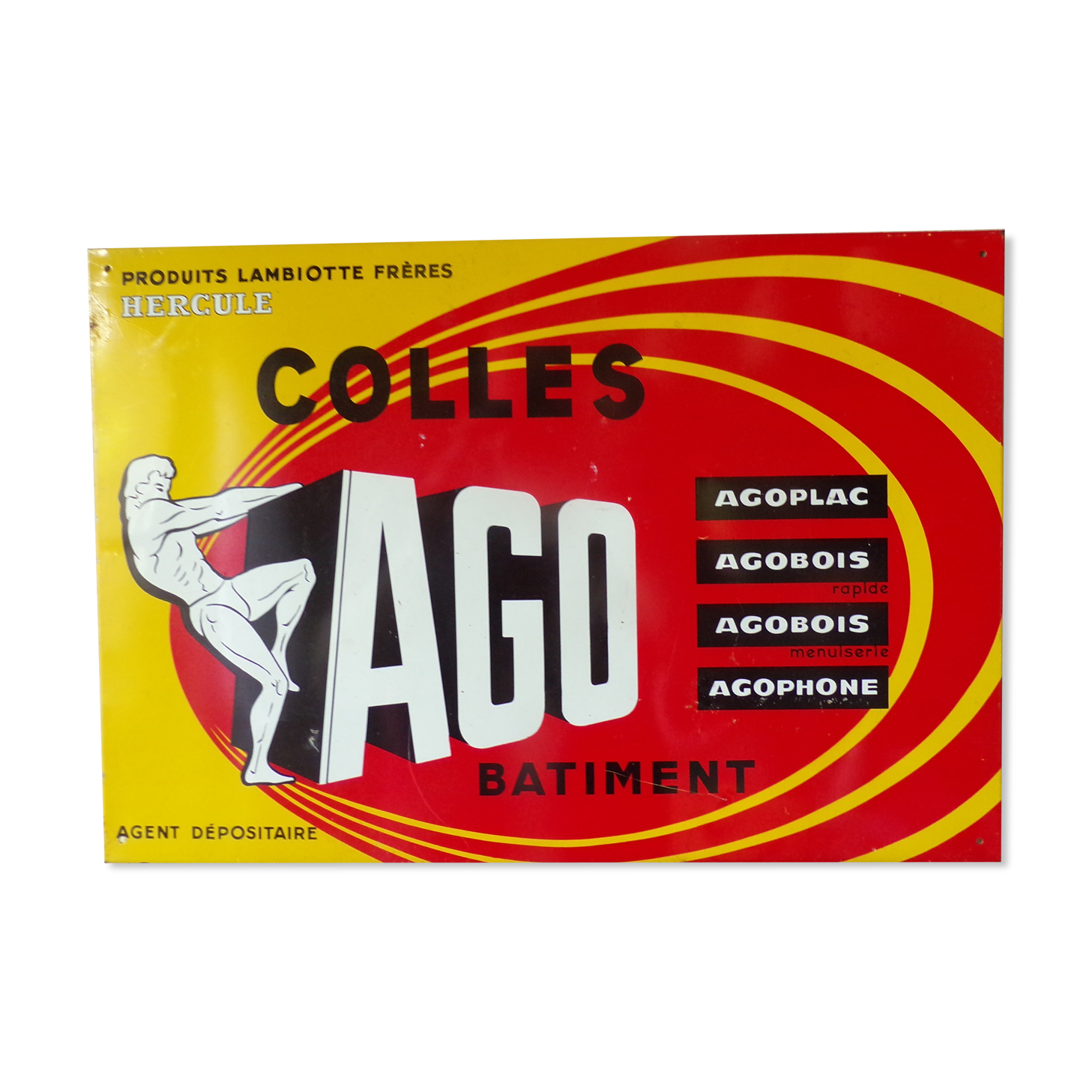 Old advertising tin plate