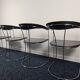 Set of 4 vintage Ursula chairs in black leather, Italian, from Arrben 1980