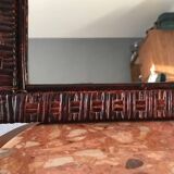 Rattan frame mirror
