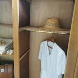Vintage rattan wardrobe, 60s