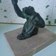 Bronze animalier Orangutan signed Henri Rischmann with a marble base.