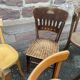 Set of 20 chairs bistro coffee wood curved vintage