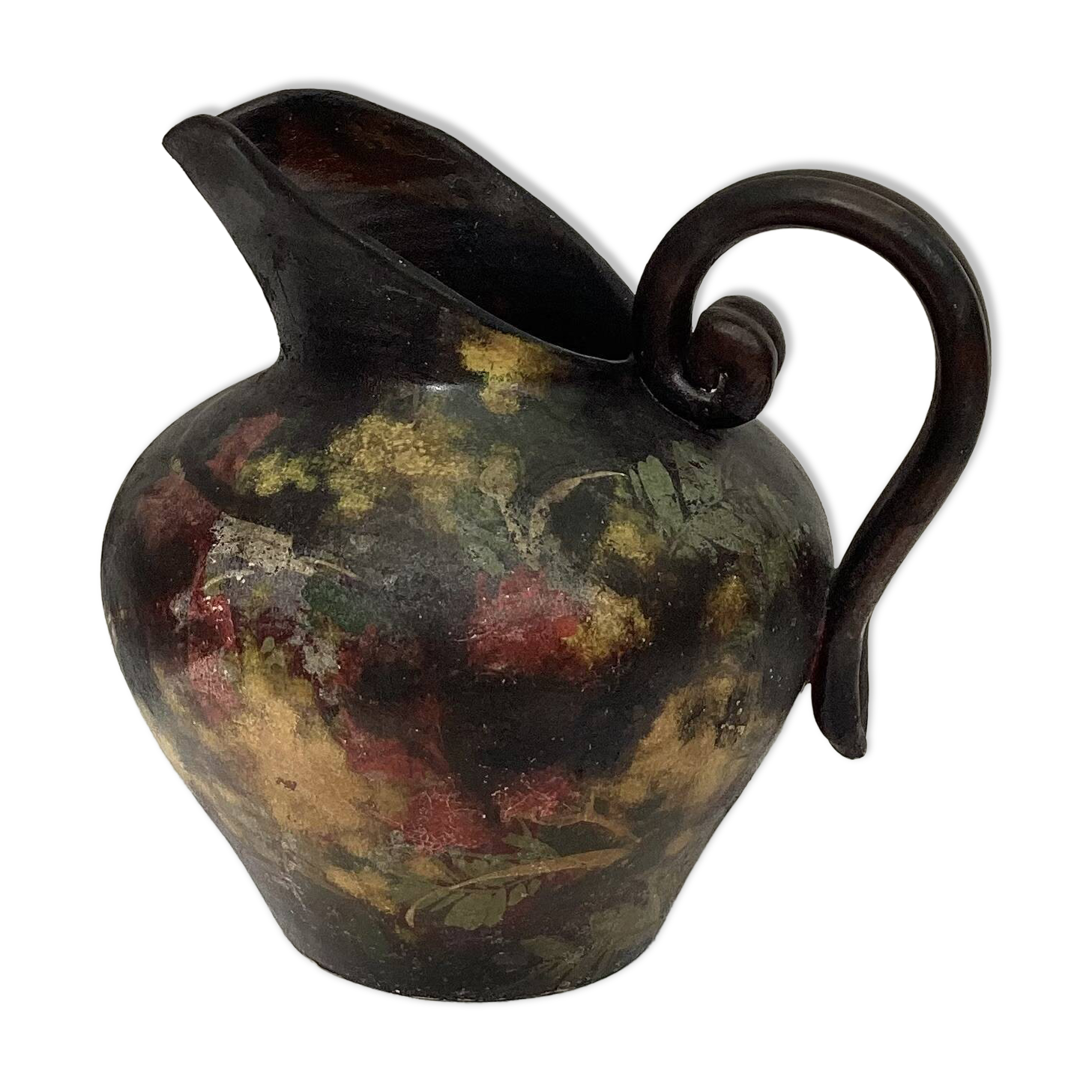 Antique, very large ceramic pitcher signed Vallauris. Dimensions: height - 30cm, maximum diameter - 23cm