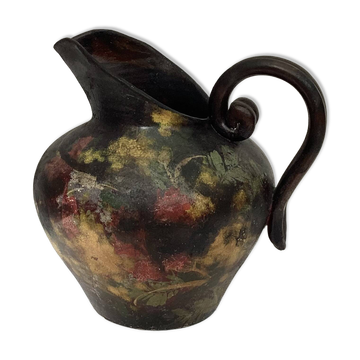 Antique, very large ceramic pitcher signed Vallauris. Dimensions: height - 30cm, maximum diameter - 23cm