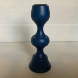 Scandinavian style blue wooden candle holder