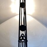 Lampe excentrée moderniste / art déco fer forgé tulipe signée sonover