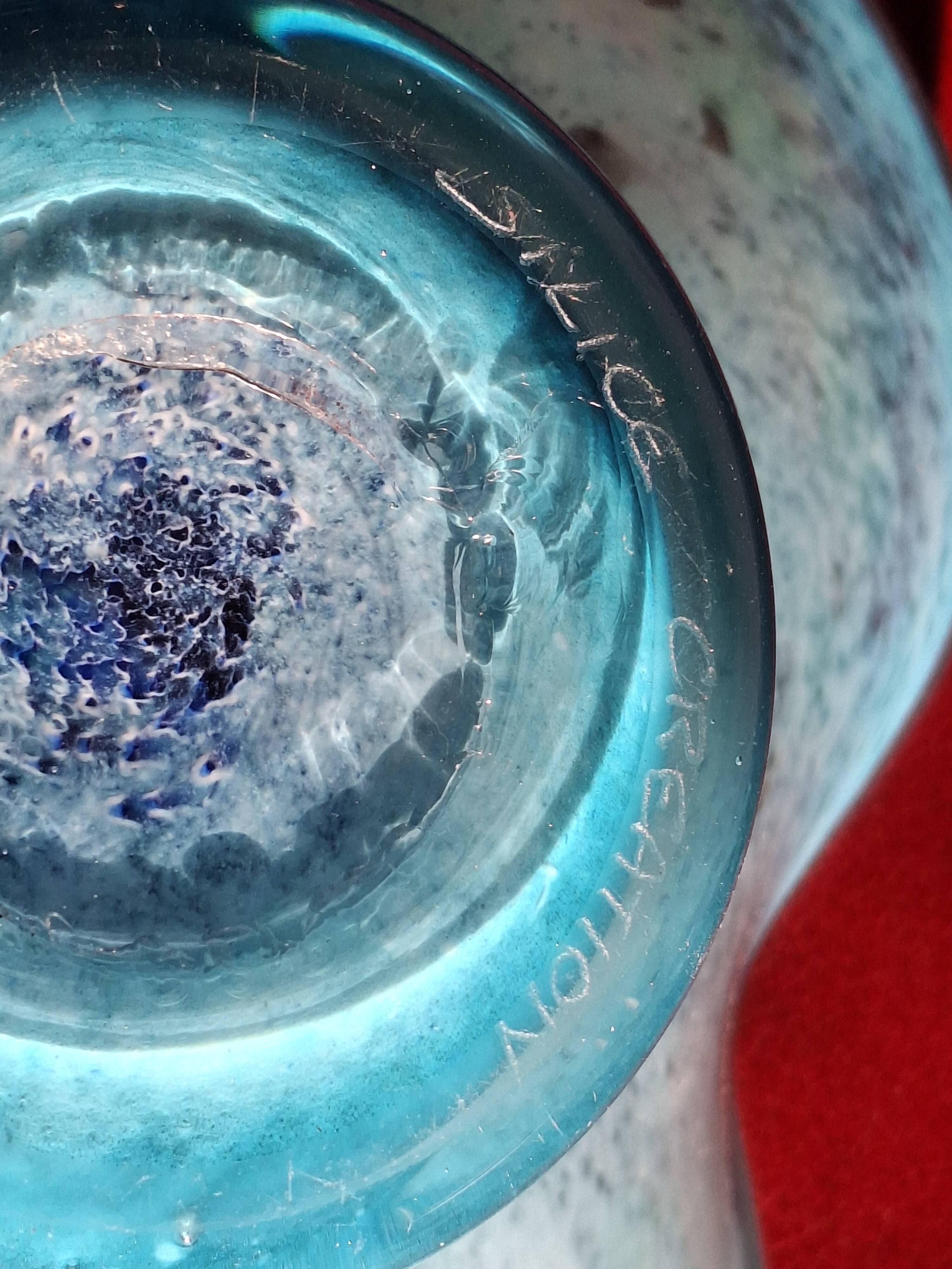 Rare large Jean-Michel Operto glass bowl, signed, 23 cm