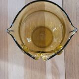 Amber glass vase design - owl shape