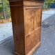19th century secretary desk in solid walnut and burr grey marble