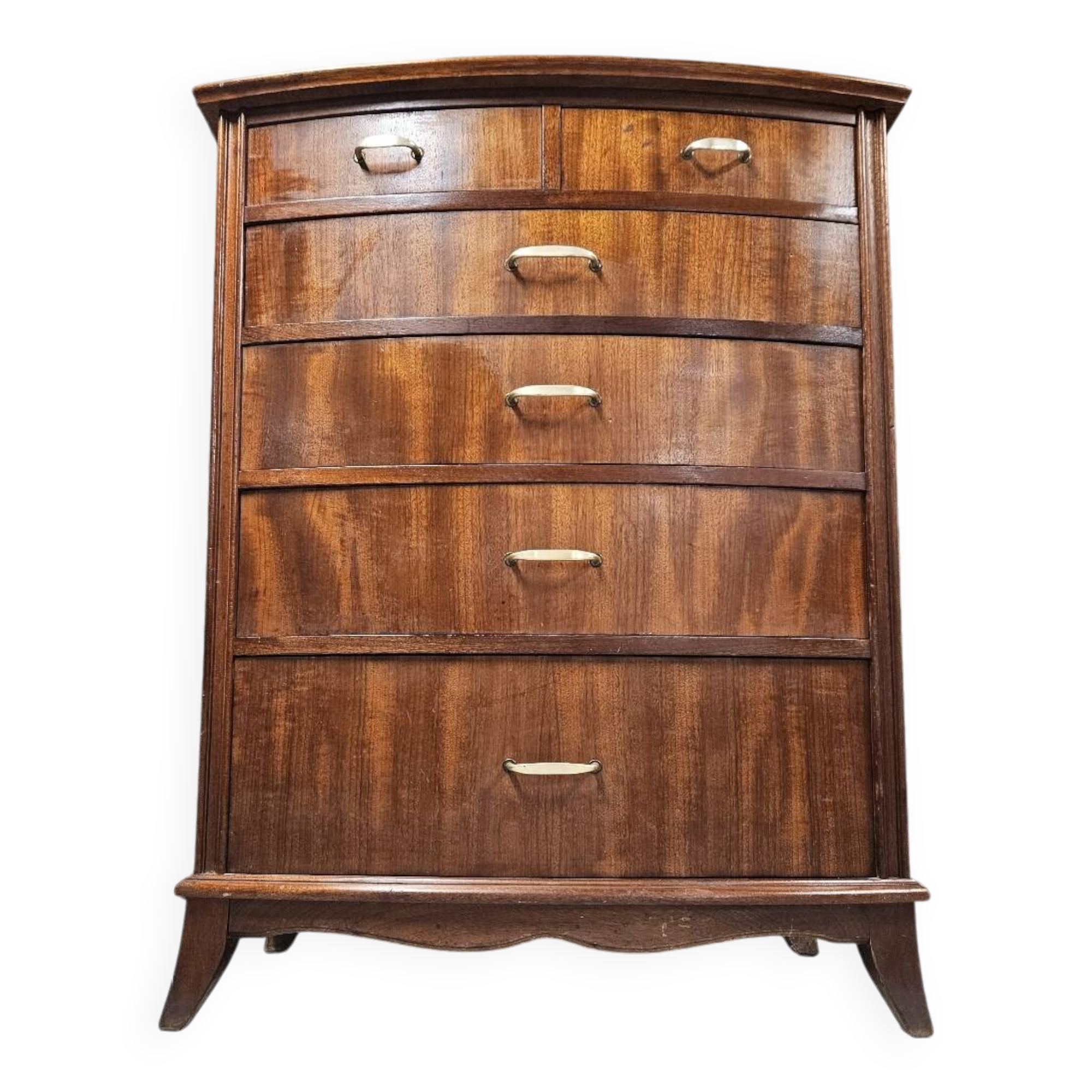 Scandinavian curved chest of drawers, 1970s
