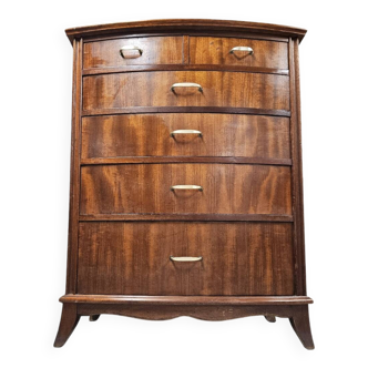Scandinavian curved chest of drawers, 1970s