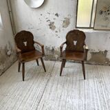 Pair of Savoyard armchairs