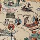Old illustrated map of the Limousin - JP Pinchon