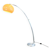 Arched lamp by Sölken, brushed aluminium with an acrylic glass shade, 1970s