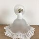 Tulip wall lamp glass collar and porcelain base