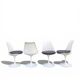 Suite de 4 Chaises Tulipe Eero Saarinen pour Knoll - Modèle Fixe