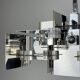 Vintage metal chandelier by Gaetano Sciolari, Italy, 1950s