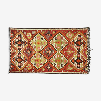 Anatolian handmade kilim rug 283 cm x 166 cm