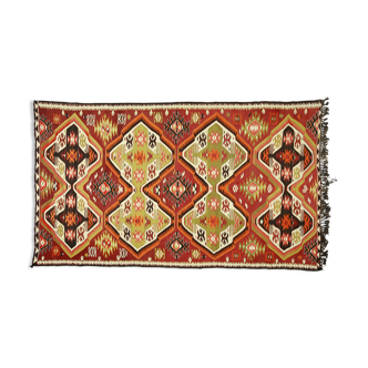 Anatolian handmade kilim rug 283 cm x 166 cm