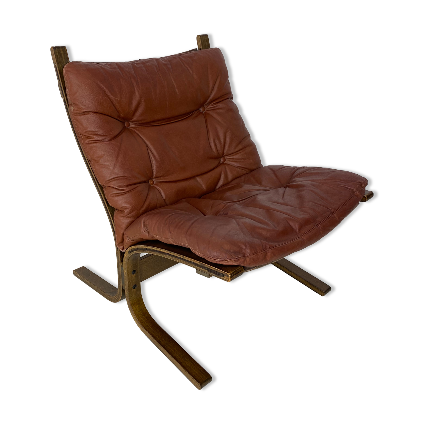 Scandinavian Brown Siesta Lounge Chair by Ingmar Relling for Westnofa, 1970s