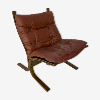 Scandinavian Brown Siesta Lounge Chair by Ingmar Relling for Westnofa, 1970s