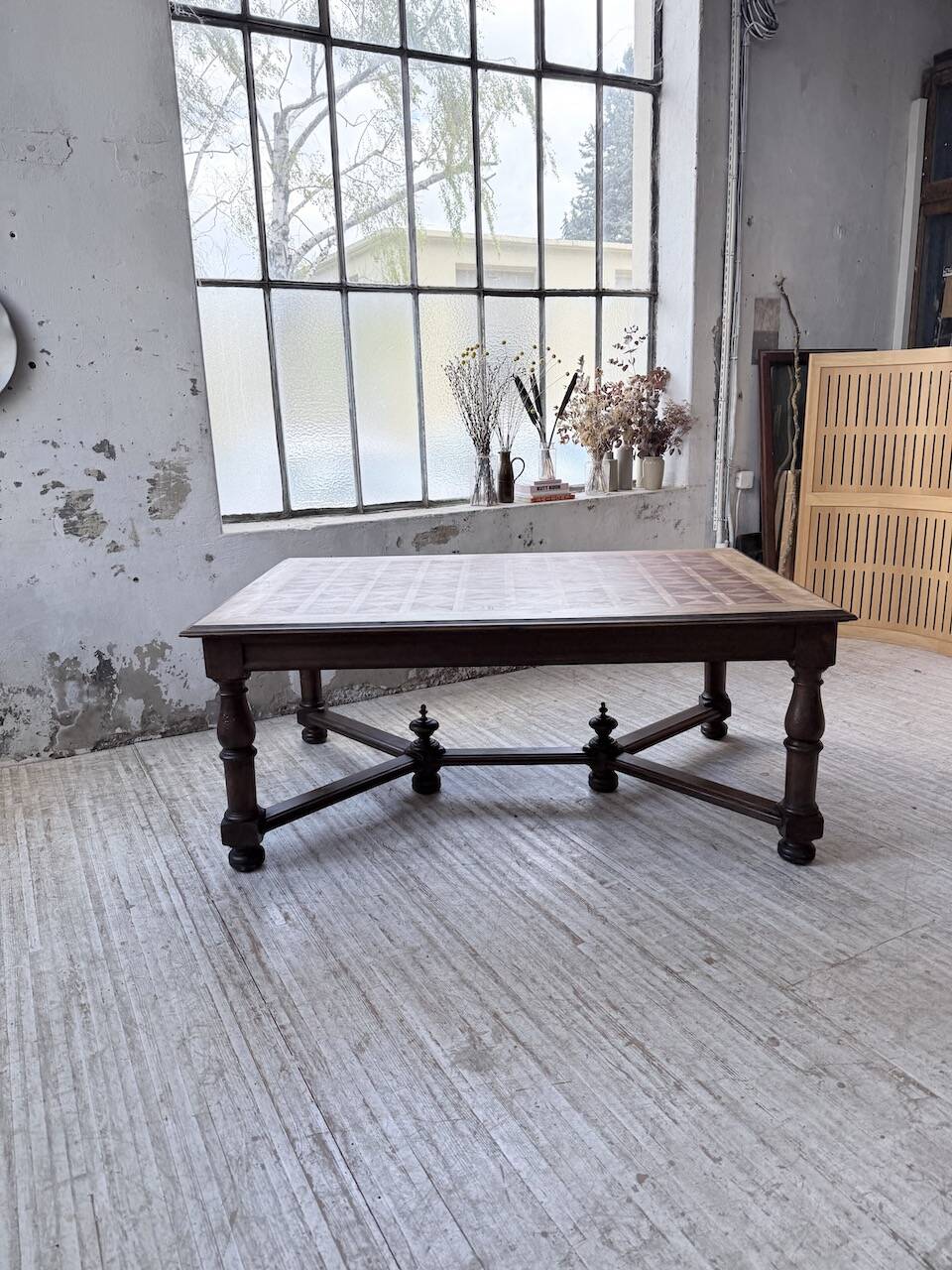 Oak table in Louis XIV style 1900
