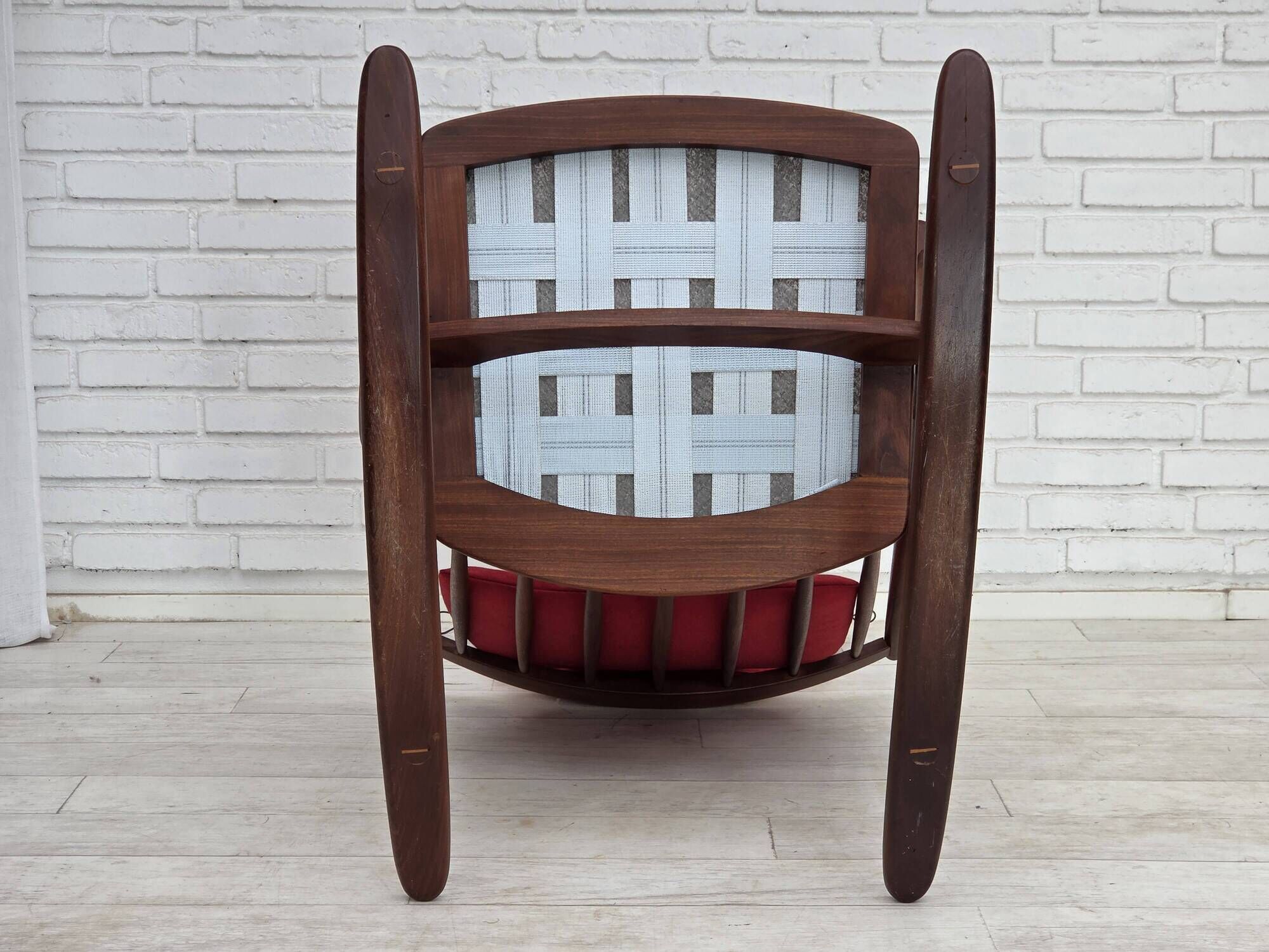 1960s Danish rocking chair by Frank Reenskaug, model 182, reupholstered.