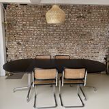 1 Dining table and its 8 chairs in canelet year 70