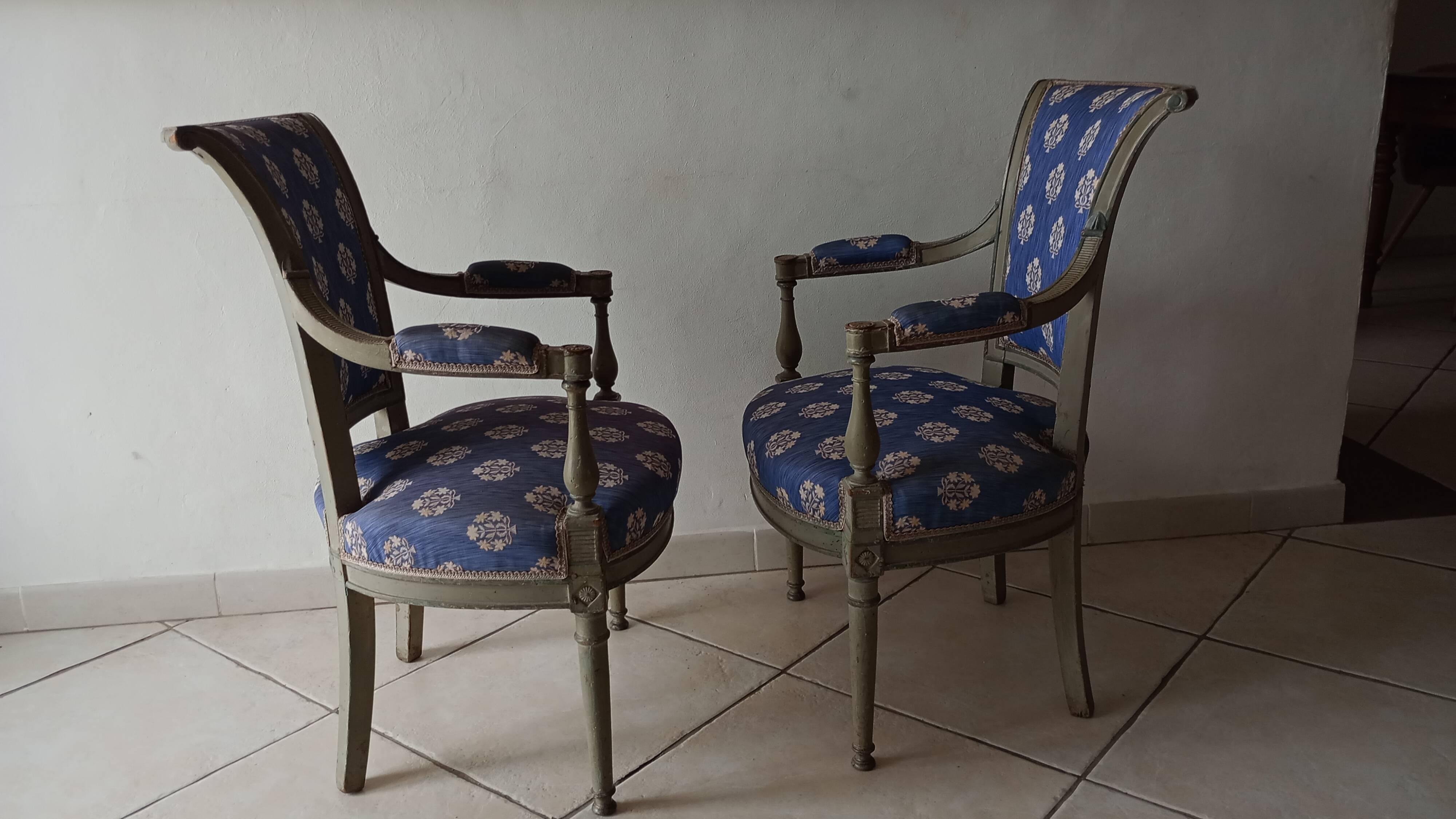 pair of Directoire armchairs