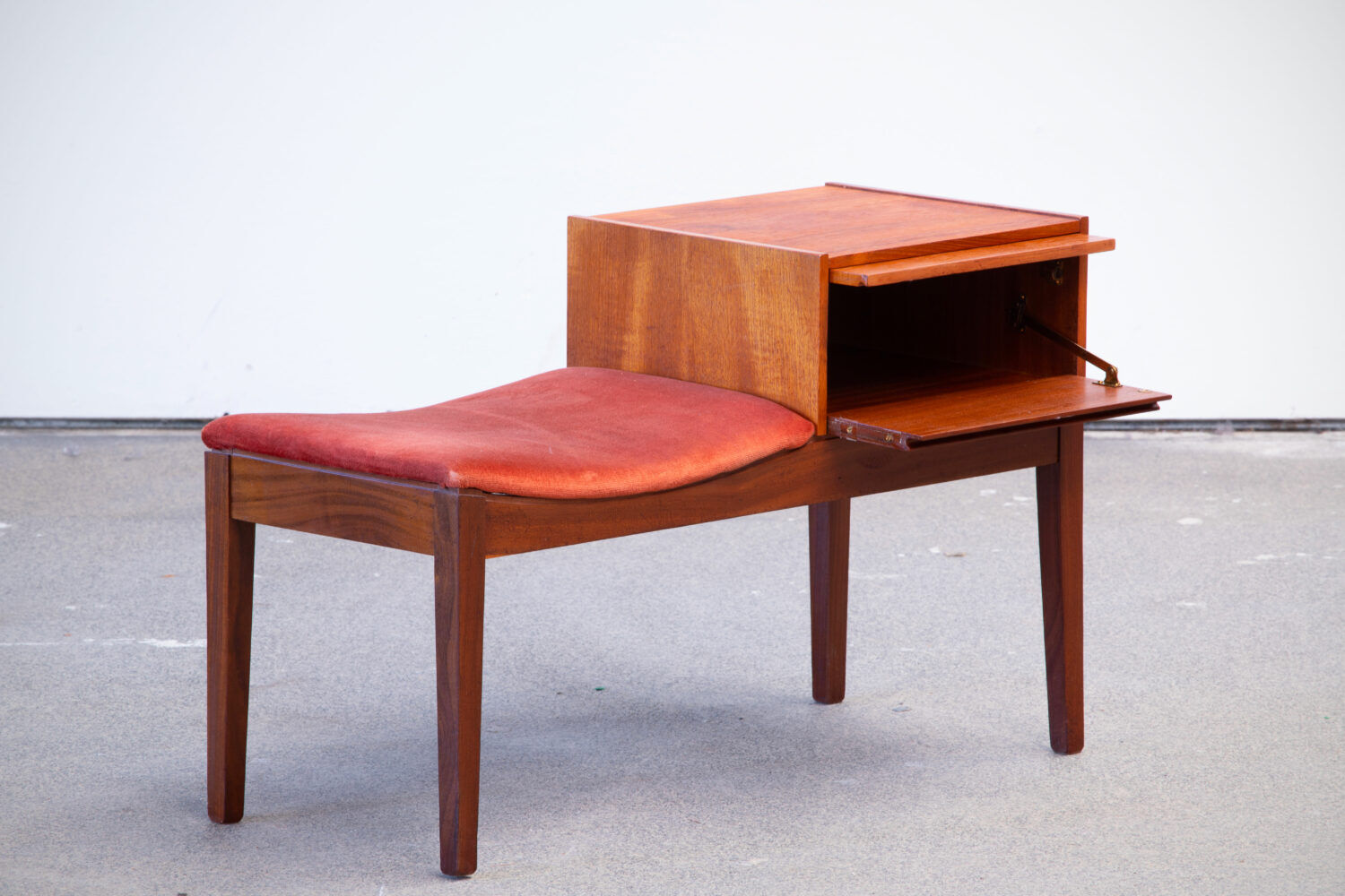 Scandinavian entrance bench, vintage 1960