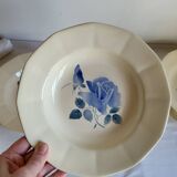 7 vintage deep plates in earthenware from Digoin Sarreguemines