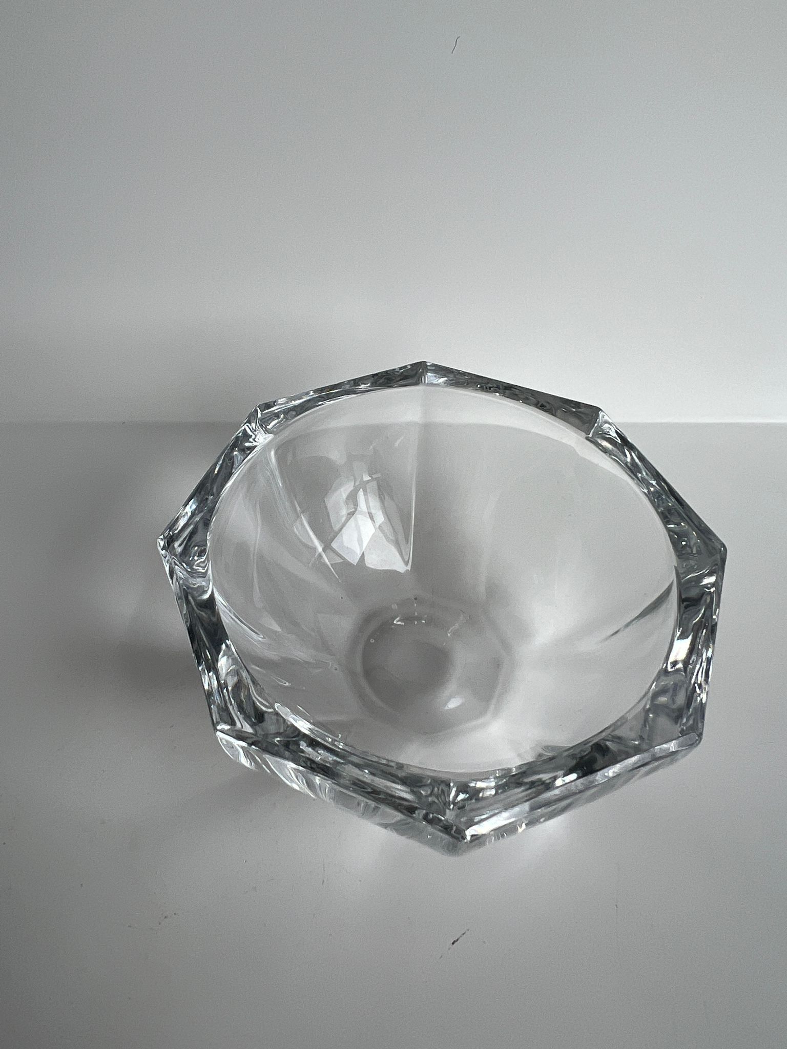 Octagonal glass cup D: 11,5cm