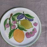 Decorative plate to hang fruit glazed fruit signed Creasiovi Luciano