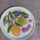 Decorative plate to hang fruit glazed fruit signed Creasiovi Luciano