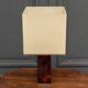 1970 lamp, white plexiglass lampshade, double patina amber base