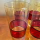 8 large colored glasses